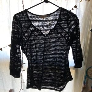 Black see through sweater